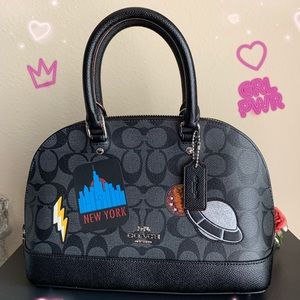 COACH mini sierra SATCHEL 🔥black &grey ‼️